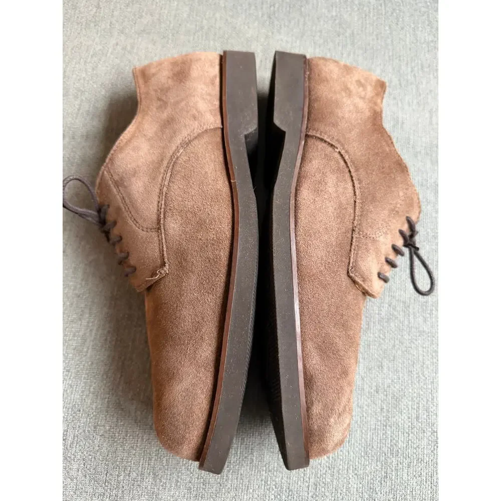 L.L. Bean Men's‎ Beige Leather Suede Oxford Shoes Sz 14